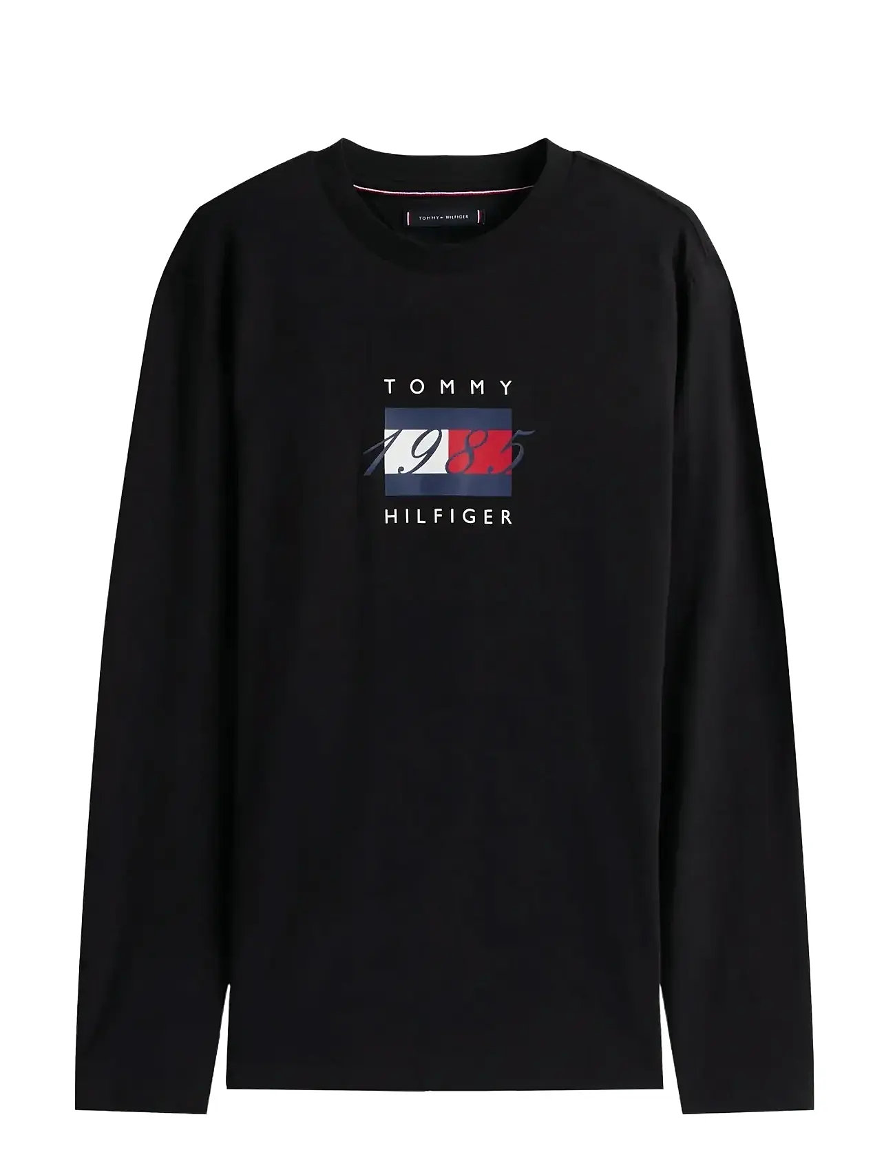 TOMMY HILFIGER Linear Flag Graphic Ls Tee Schwarz - XL - Herren