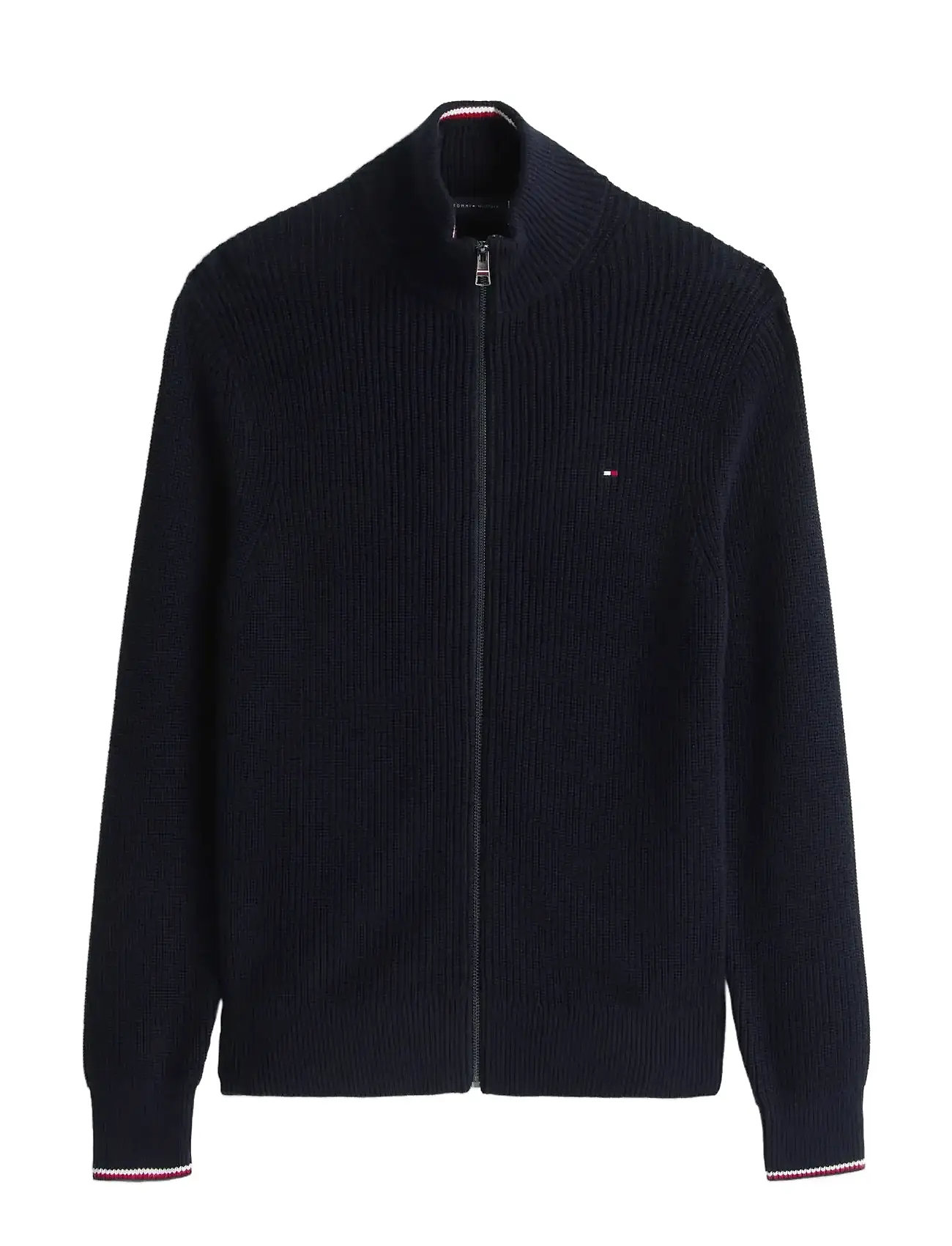 TOMMY HILFIGER Rwb Rib Zip Through Navy - L - Herren