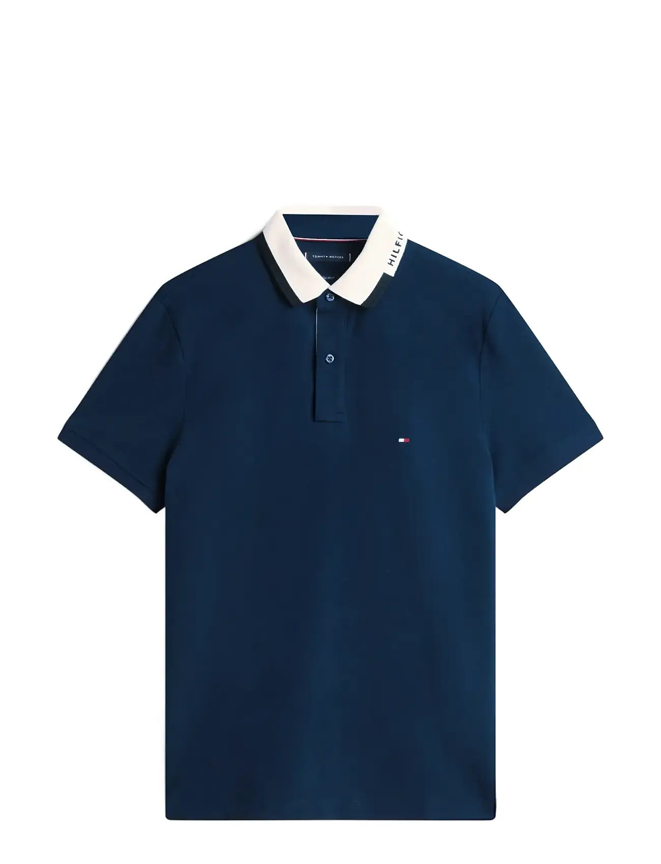 TOMMY HILFIGER Pique Grafic Collar Reg Polo Navy - S - Herren