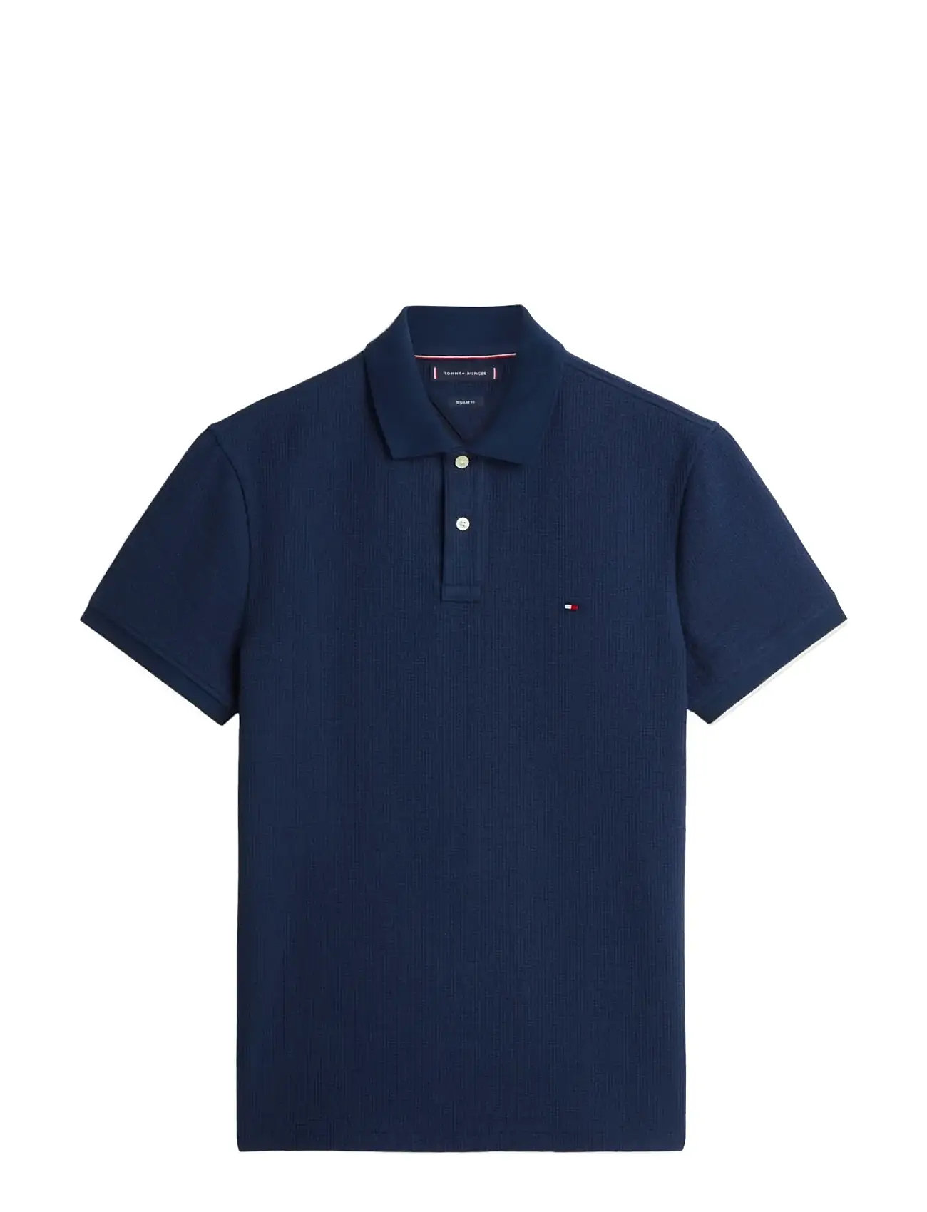 TOMMY HILFIGER Seersucker Reg Polo Navy - M - Herren