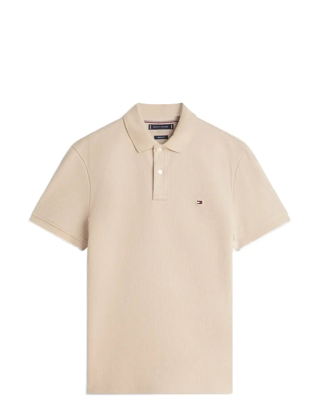 TOMMY HILFIGER Seersucker Reg Polo Beige - XXL - Herren