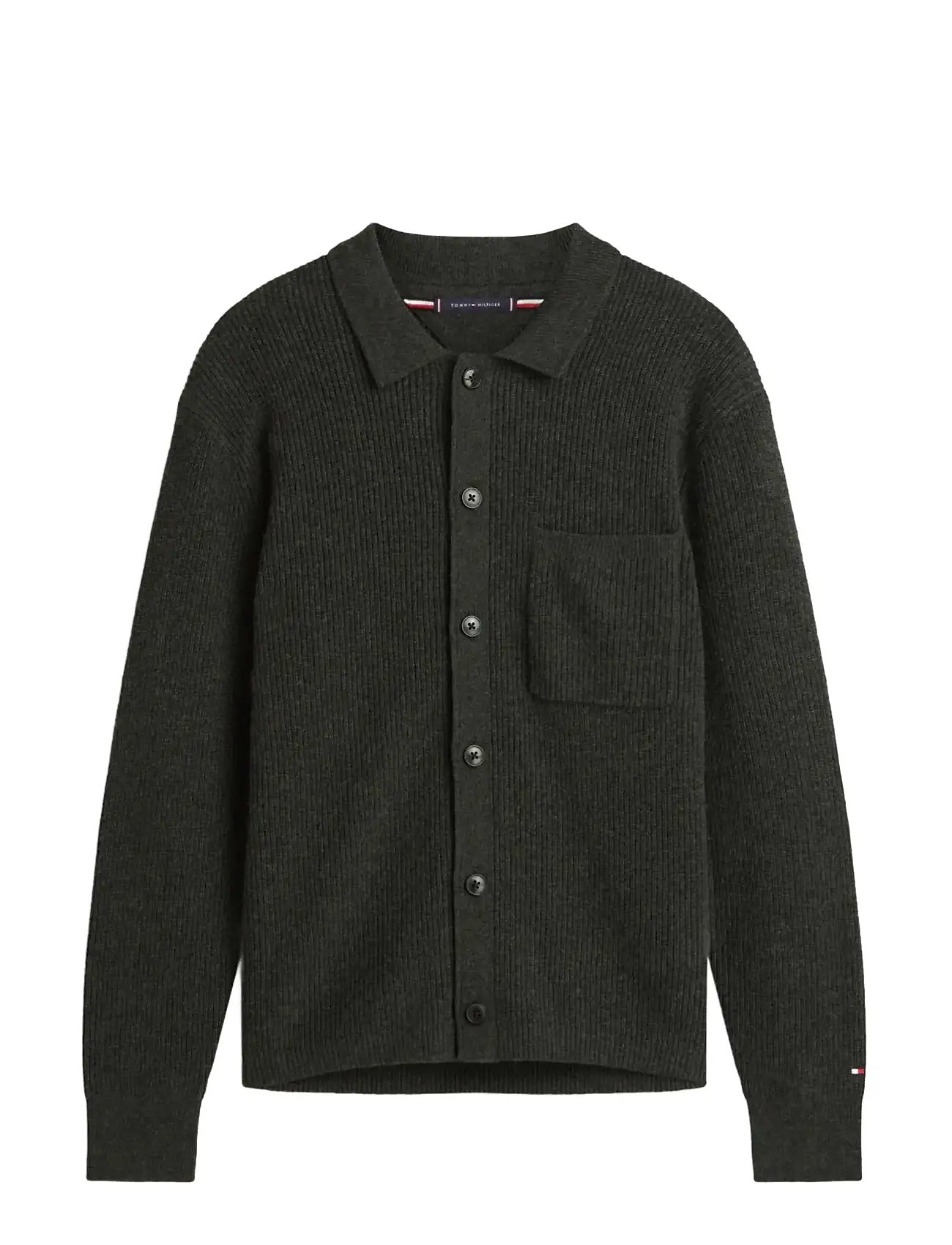 TOMMY HILFIGER Fisherman Rib Coach Jacke Grau - S - Herren