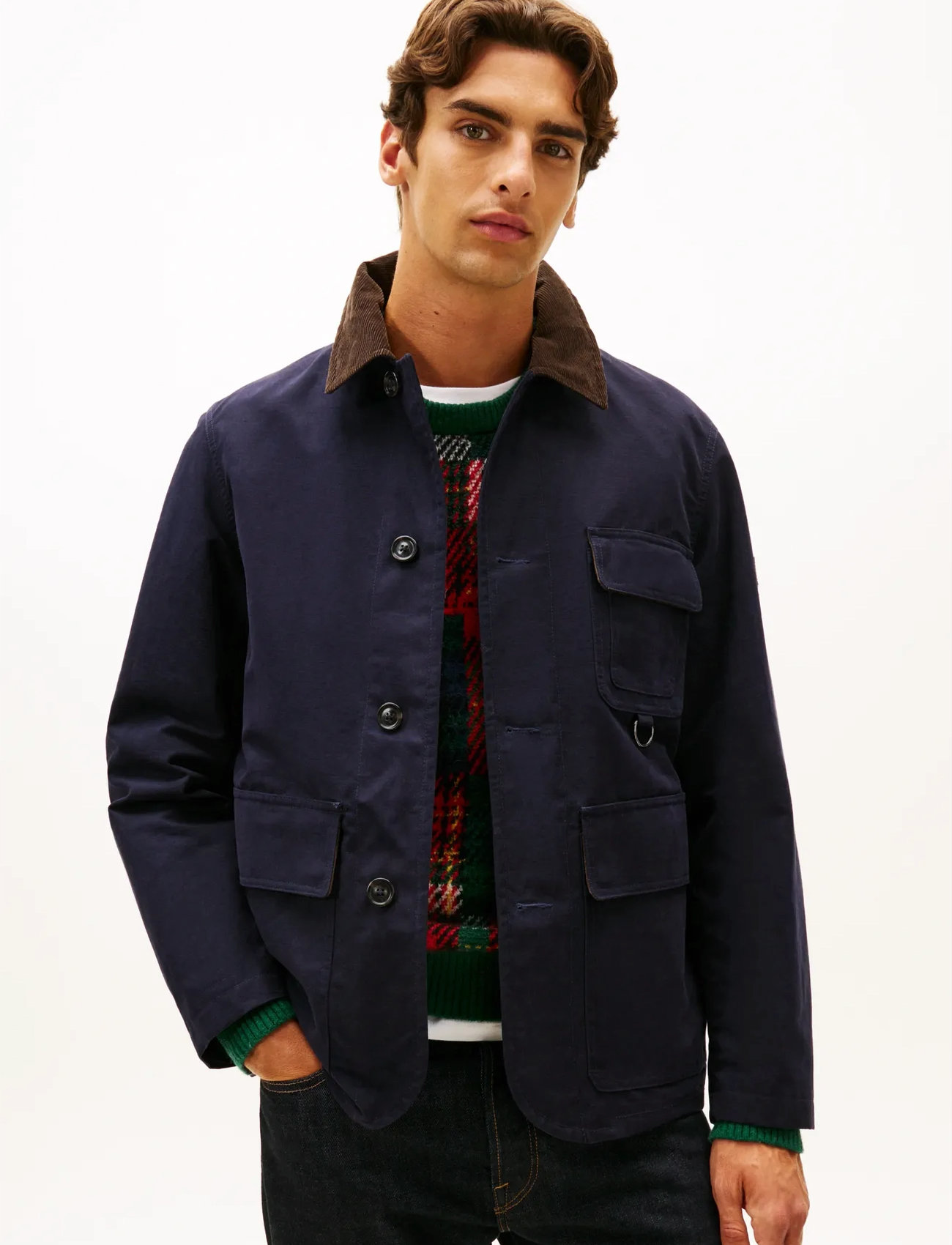 Tommy Hilfiger Waxed Barn Jacket, S, Navy, Jakker > Parkaer, Herre