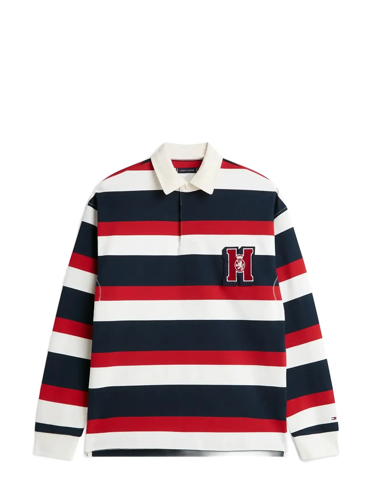 TOMMY HILFIGER Crest Gestreift Rugby Patterned - L - Herren