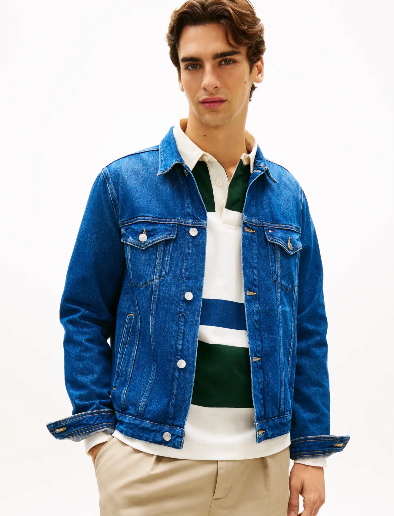 Tommy Hilfiger Regular Trucker Jkt Ike Blue, XXL, Blue, Denim > Unlined Denim Jackets, Herre