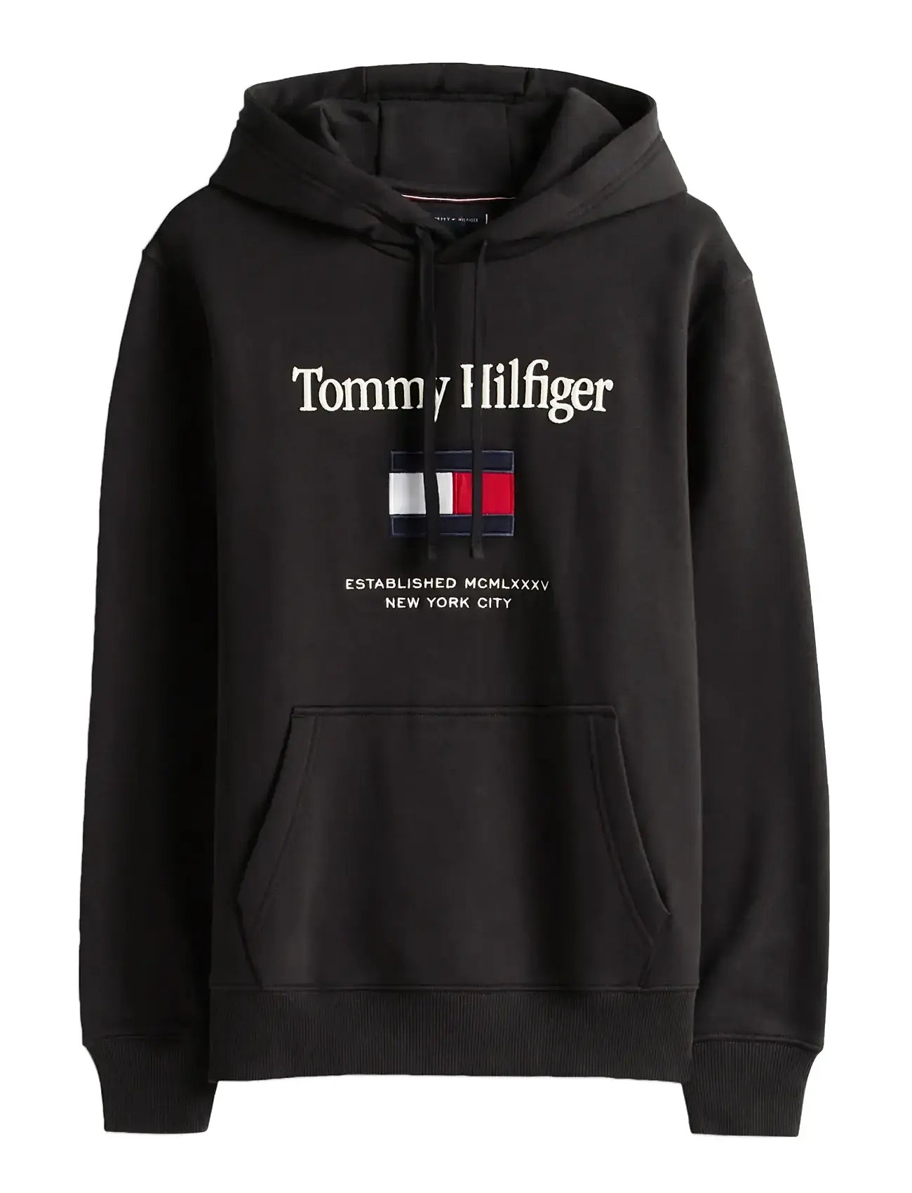 TOMMY HILFIGER Tommy Embro Flag Hoodie Schwarz - M - Herren