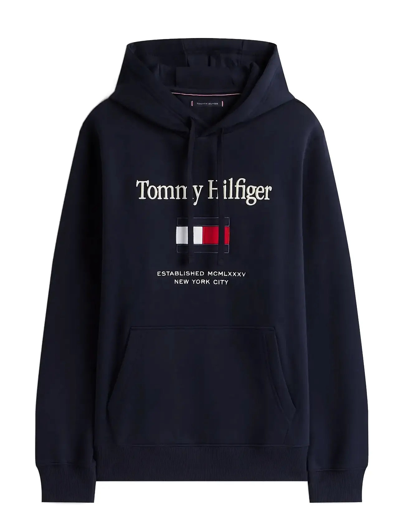 TOMMY HILFIGER Tommy Embro Flag Hoodie Navy - L - Herren
