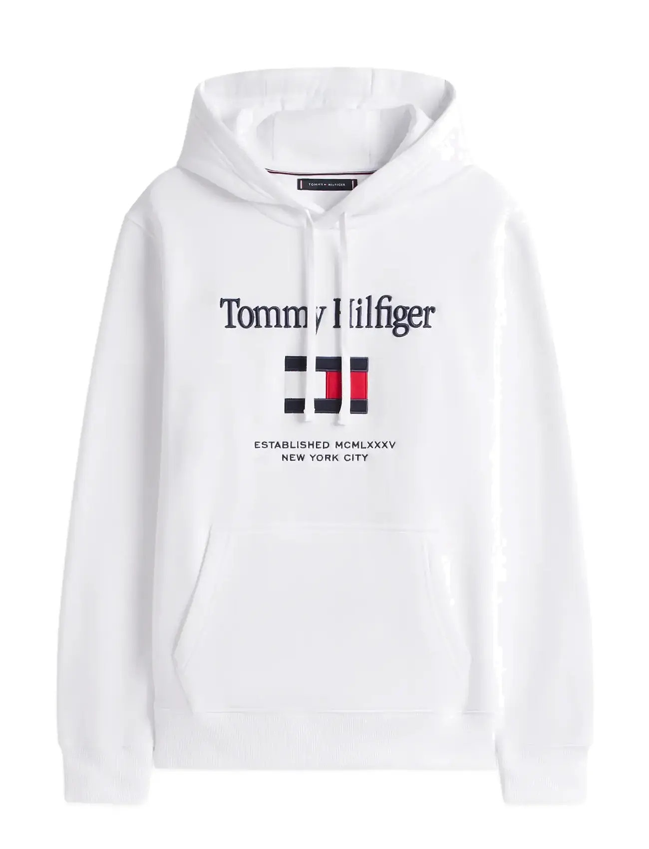 TOMMY HILFIGER Tommy Embro Flag Hoodie Weiß - M - Herren