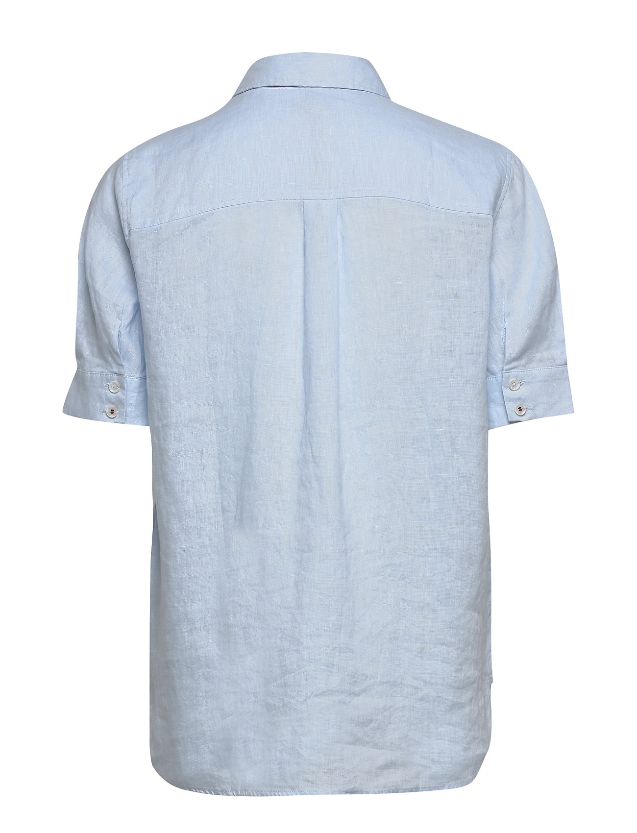 privatliv parti Anvendt Tommy Hilfiger kortærmede skjorter – Th Essential Penelope Shirt Ss Kortærmet  Skjorte Blå Tommy Hilfiger til herre i Hvid - Pashion.dk