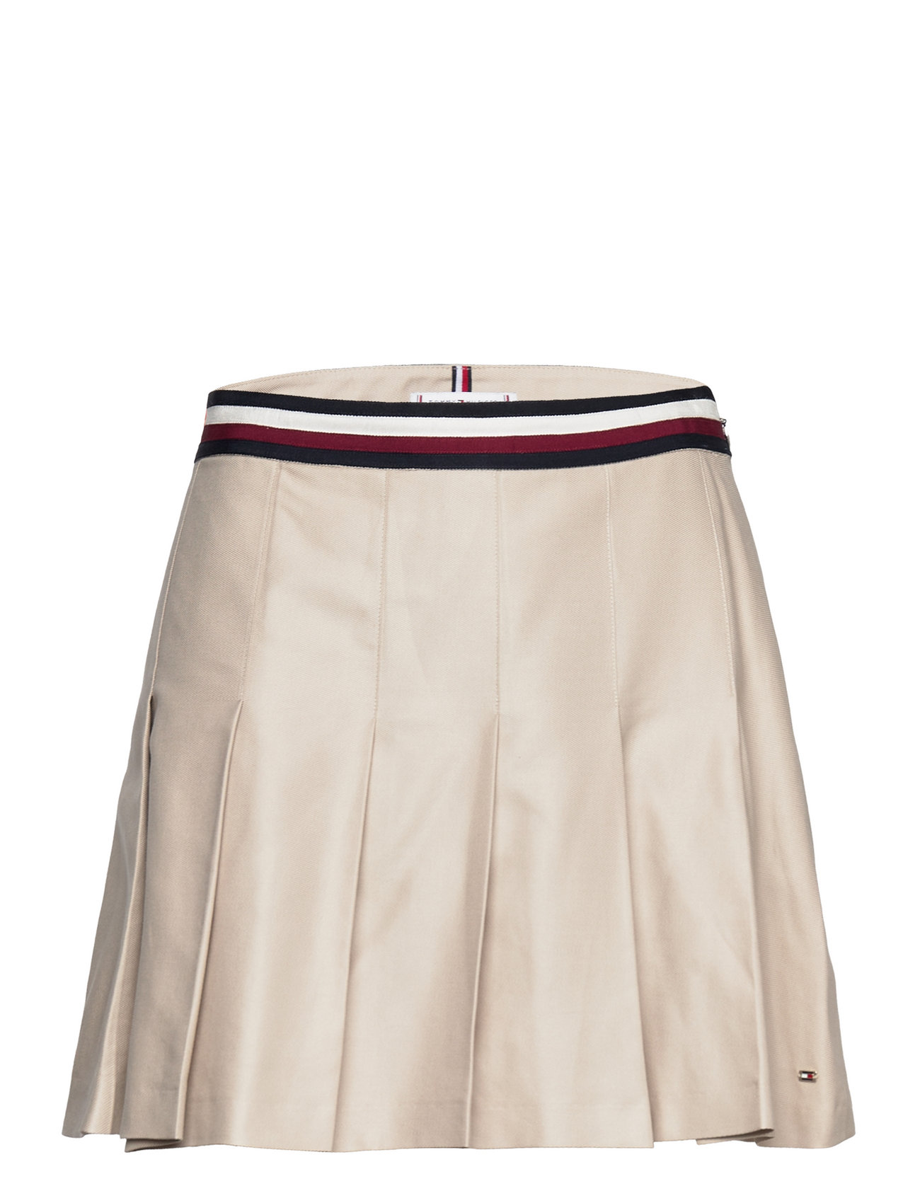 Global Stp Pleated Short Skirt Kort Kjol Beige Tommy Hilfiger