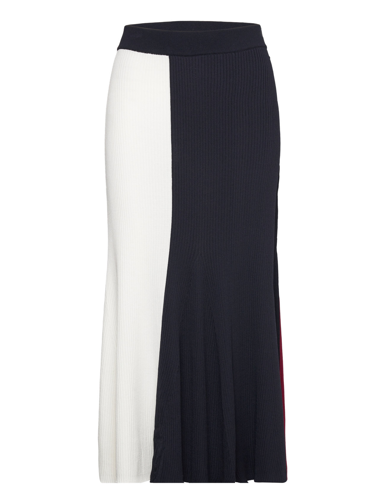 Tommy Hilfiger Rwb Colour Block Rib Maxi Skirt - Maxi skirts - Boozt.com