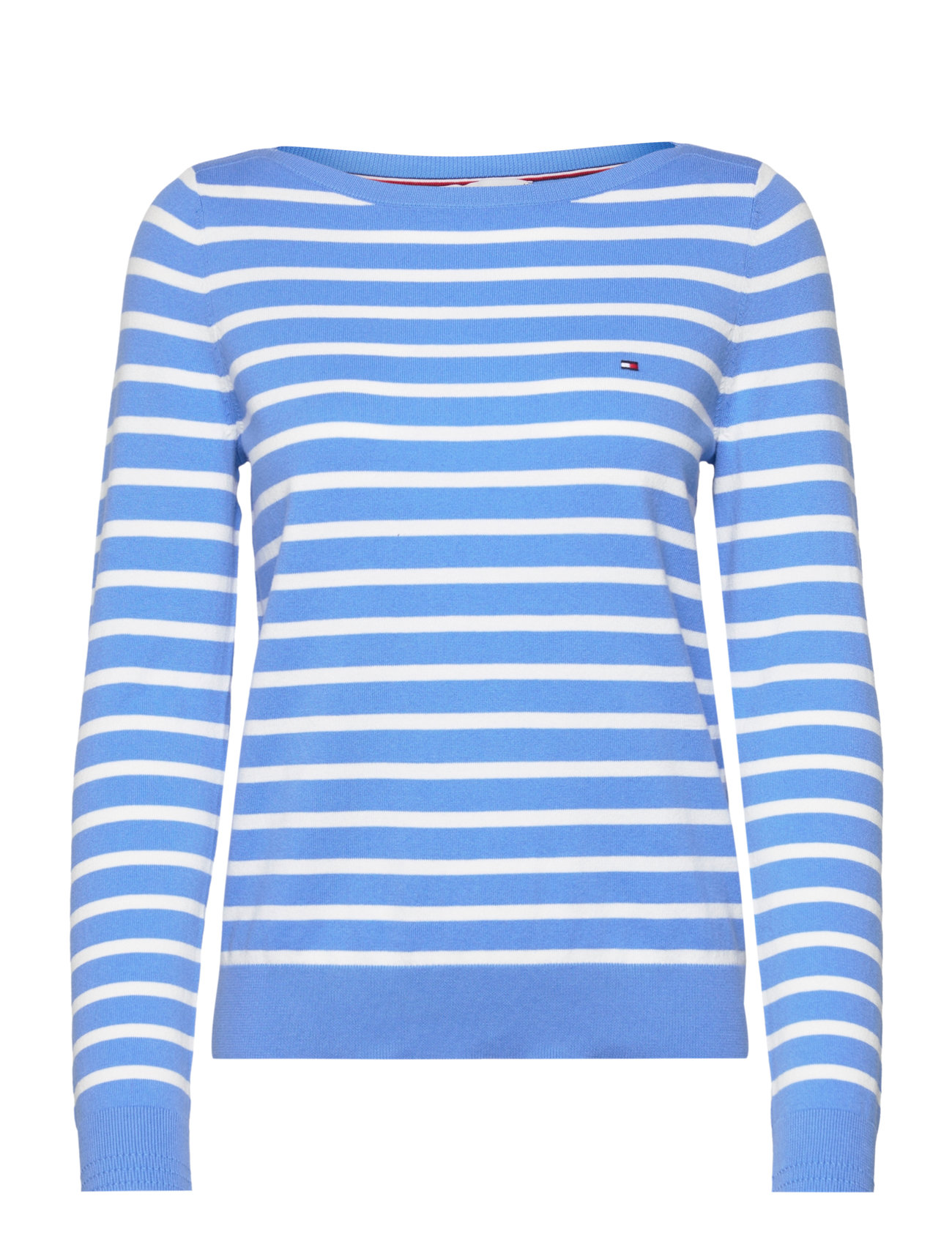 Co Jersey Stitch Ls Boat-Nk Swt Blue Tommy Hilfiger