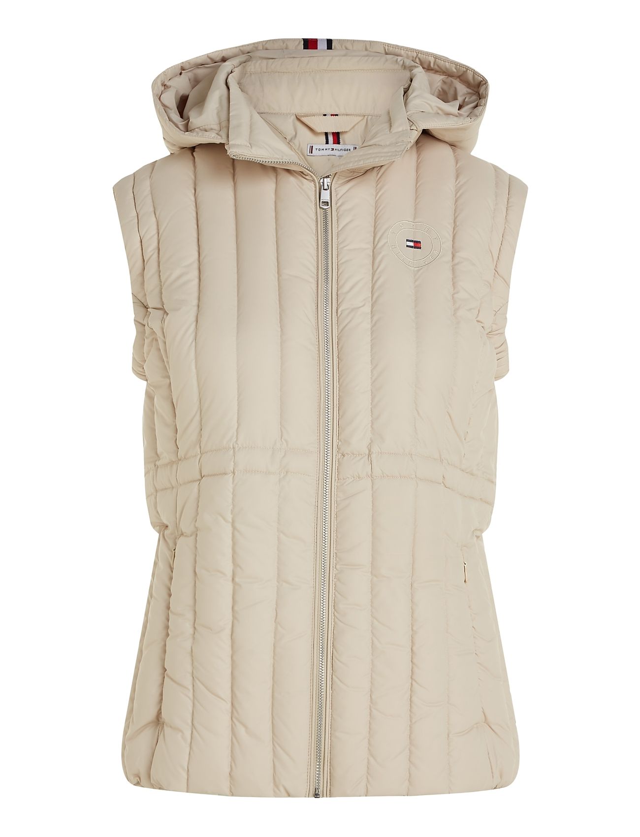 Feminine Lw Down Vest Vests Padded Vests Beige Tommy Hilfiger