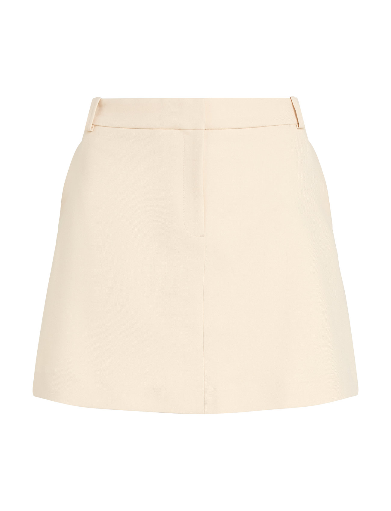 Core Straight Short Skirt Kort Nederdel Cream Tommy Hilfiger