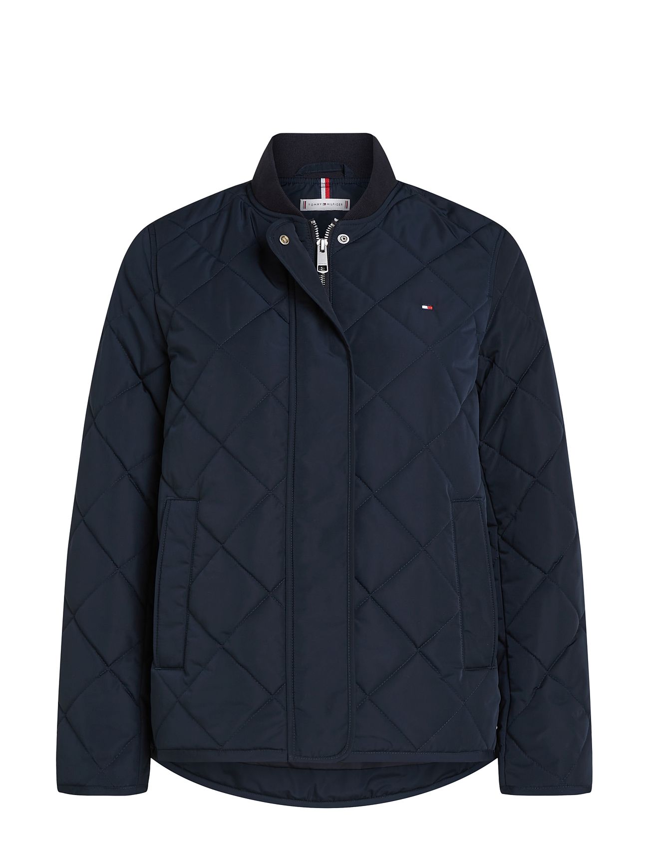 Lw Quilted Bomber Jacket Quiltet Jakke Navy Tommy Hilfiger