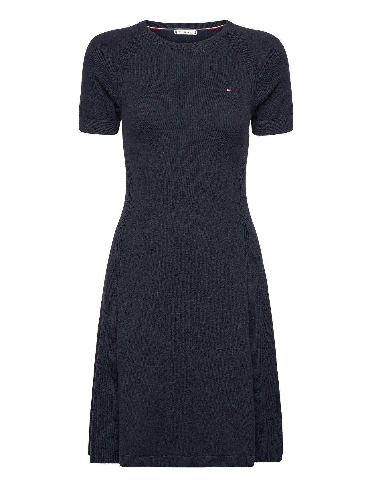 Co Jersey Stitch F&F Dress Knelang Kjole Navy Tommy Hilfiger