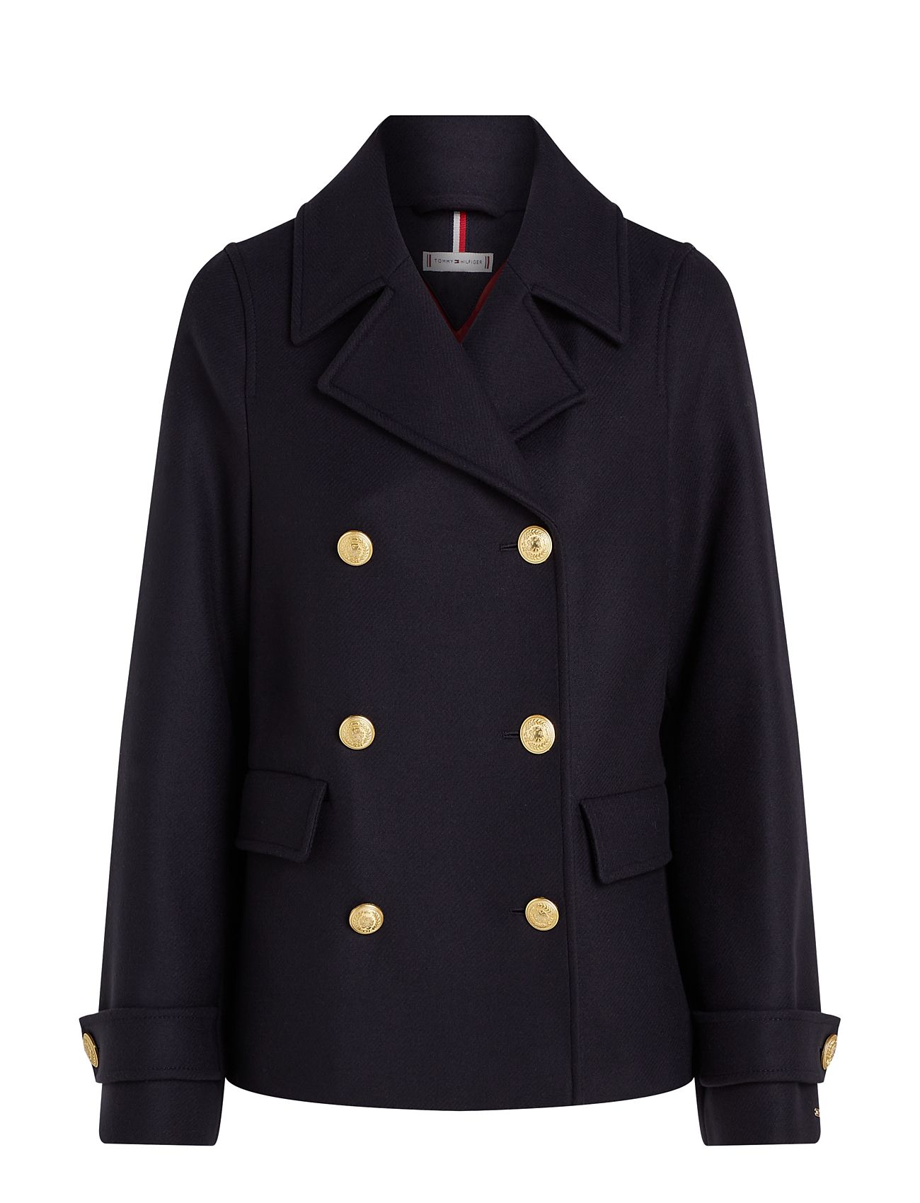 Wool Blend Db Peacoat Uldjakke Jakke Navy Tommy Hilfiger