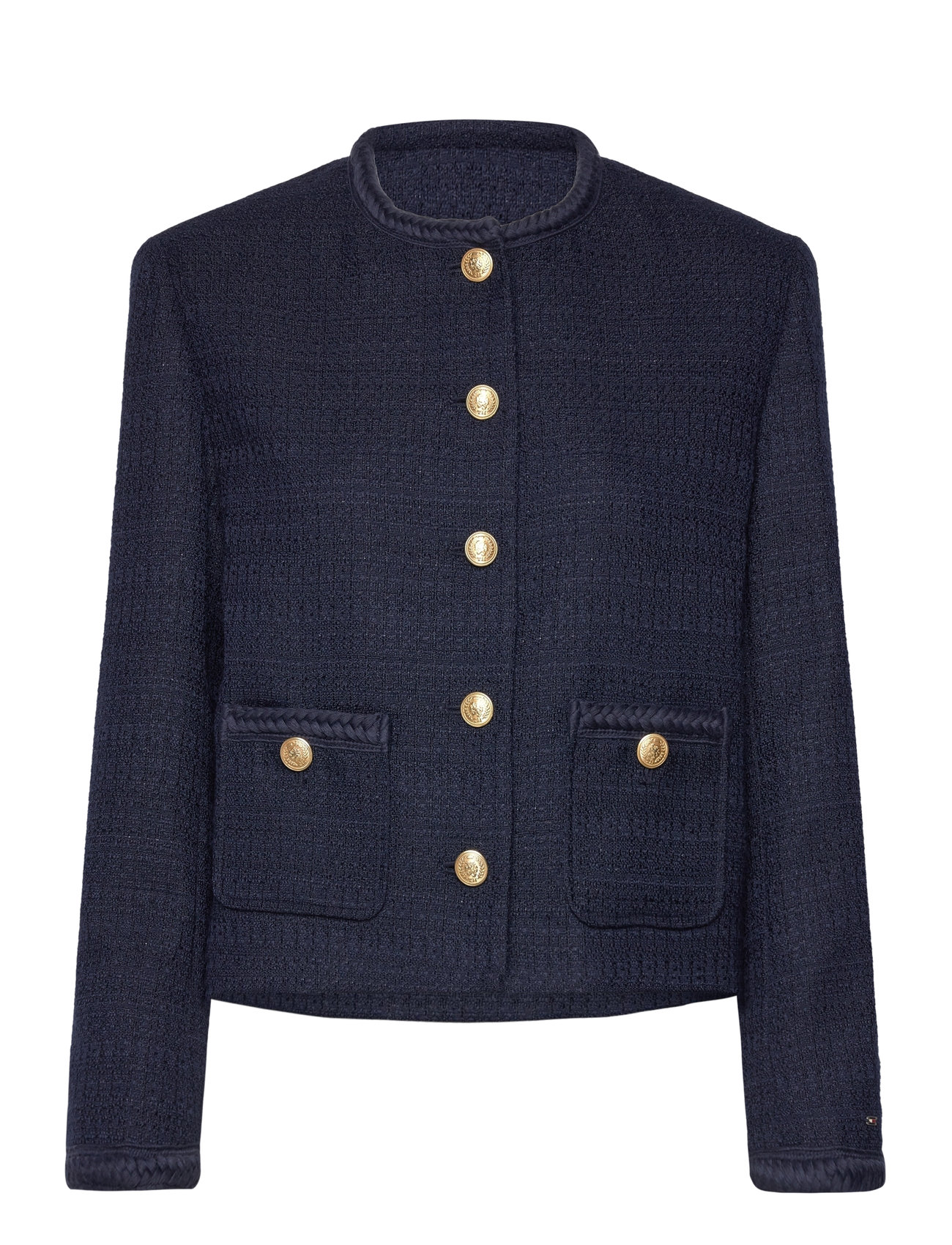 Tommy Hilfiger Tweed Crew Neck Jacket Marinblå