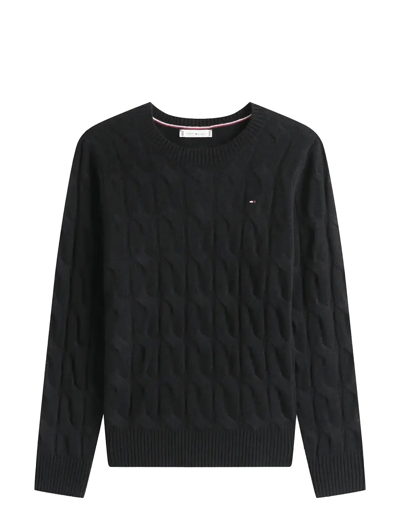 TOMMY HILFIGER Soft Wolle Cable C-Nk Ls Swt Schwarz - XXL - Damen