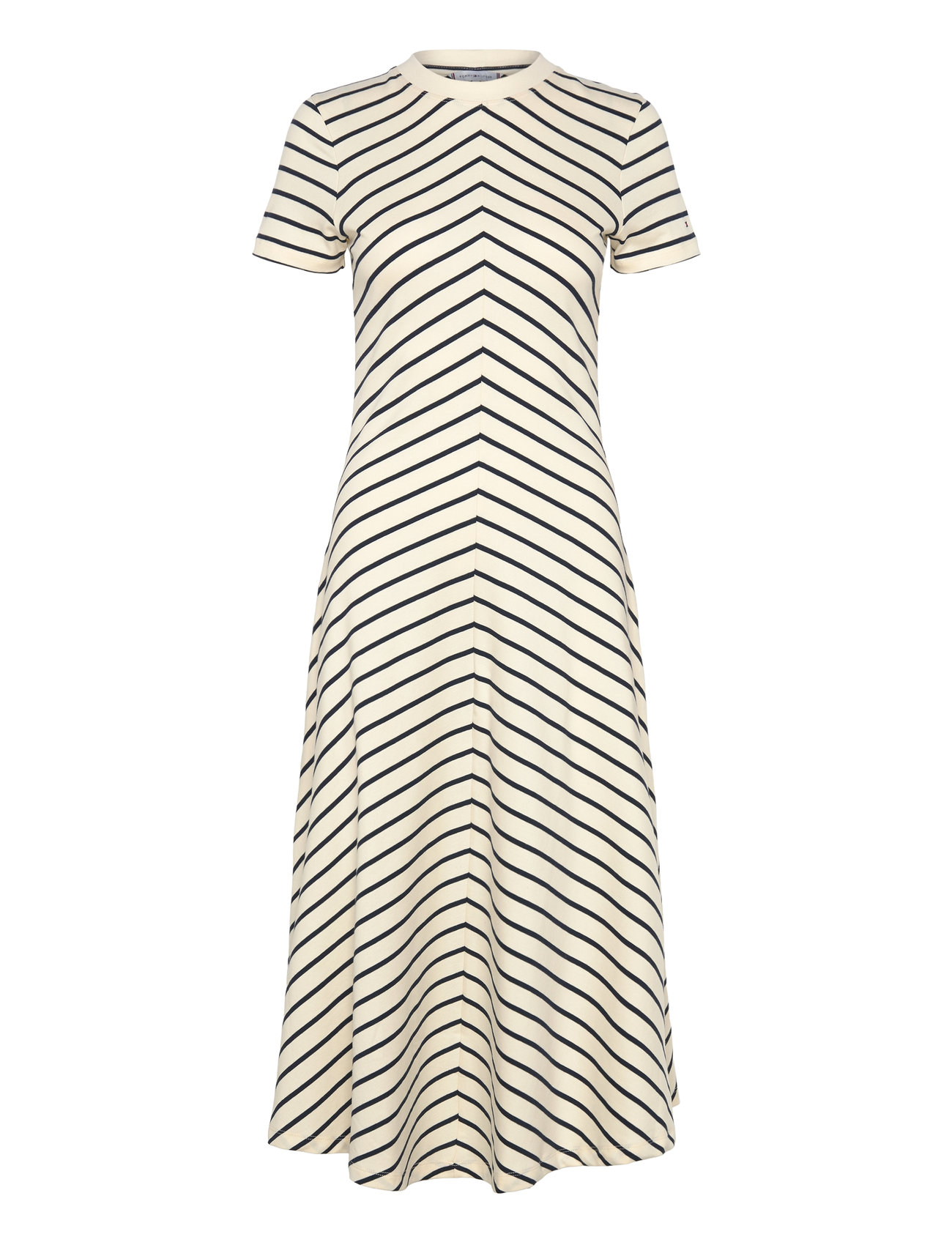 Modern F&F Midi Dress Knelang Kjole Navy Tommy Hilfiger