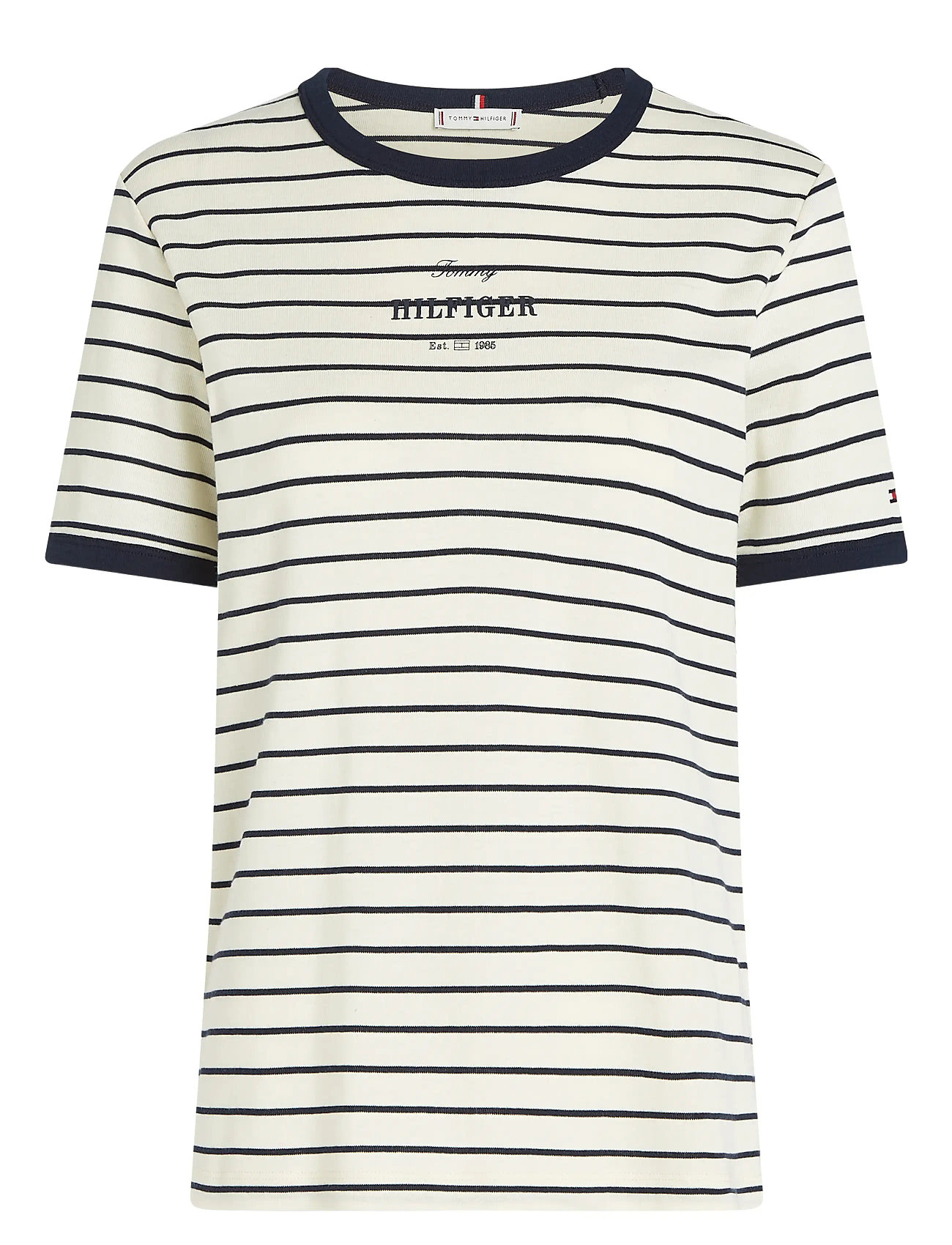 Tommy Hilfiger Reg Monotype Stripe C-nk Ss – t-shirts – shop