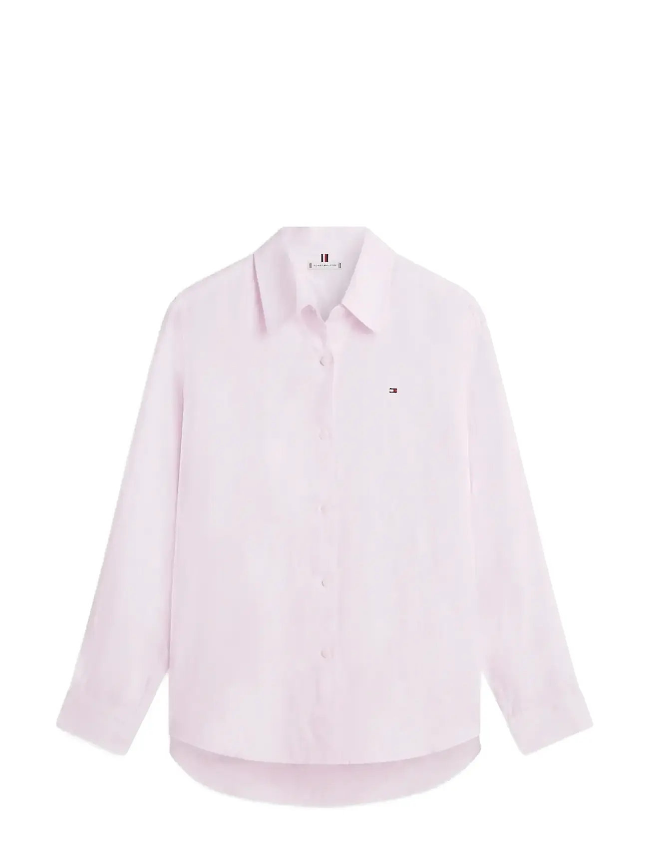 TOMMY HILFIGER Ess Linen Relaxed Shirt Pink - 42 - Damen