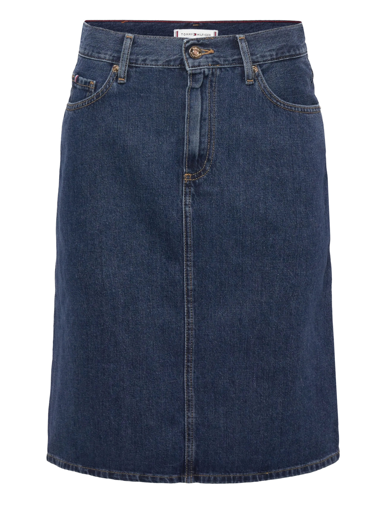 Dnm Dee Straight Knee Rw Skirt Skirts Knee-length & Midi Skirts Blue Tommy Hilfiger