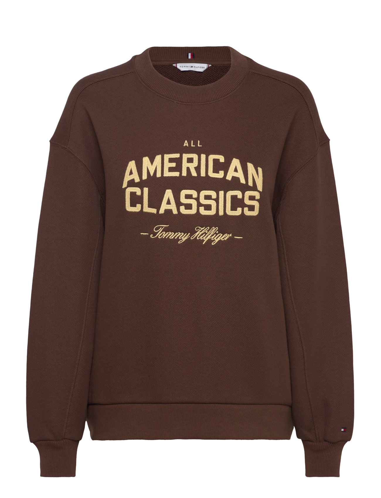 TOMMY HILFIGER Varsity Mdrn Terry Swtshrt Braun - M - Damen