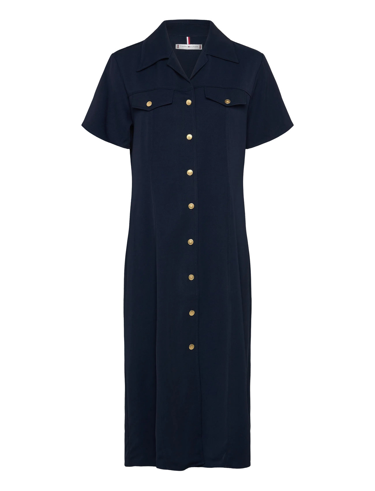 Vis Twill S/S Shirt Dress Dresses Shirt Dresses Navy Tommy Hilfiger