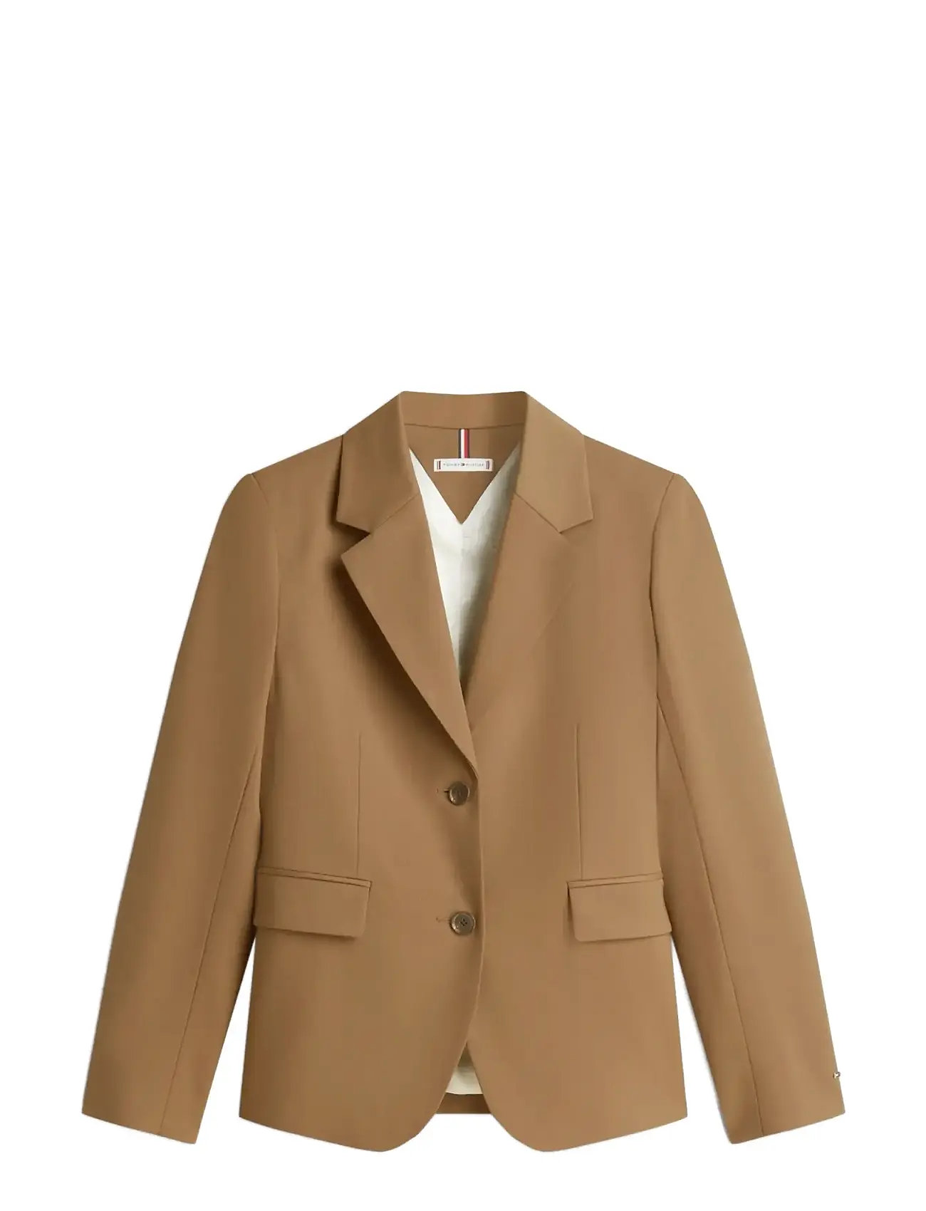 TOMMY HILFIGER Timeless Wolle Reg Strt Sb Blazer Beige - 42 - Damen