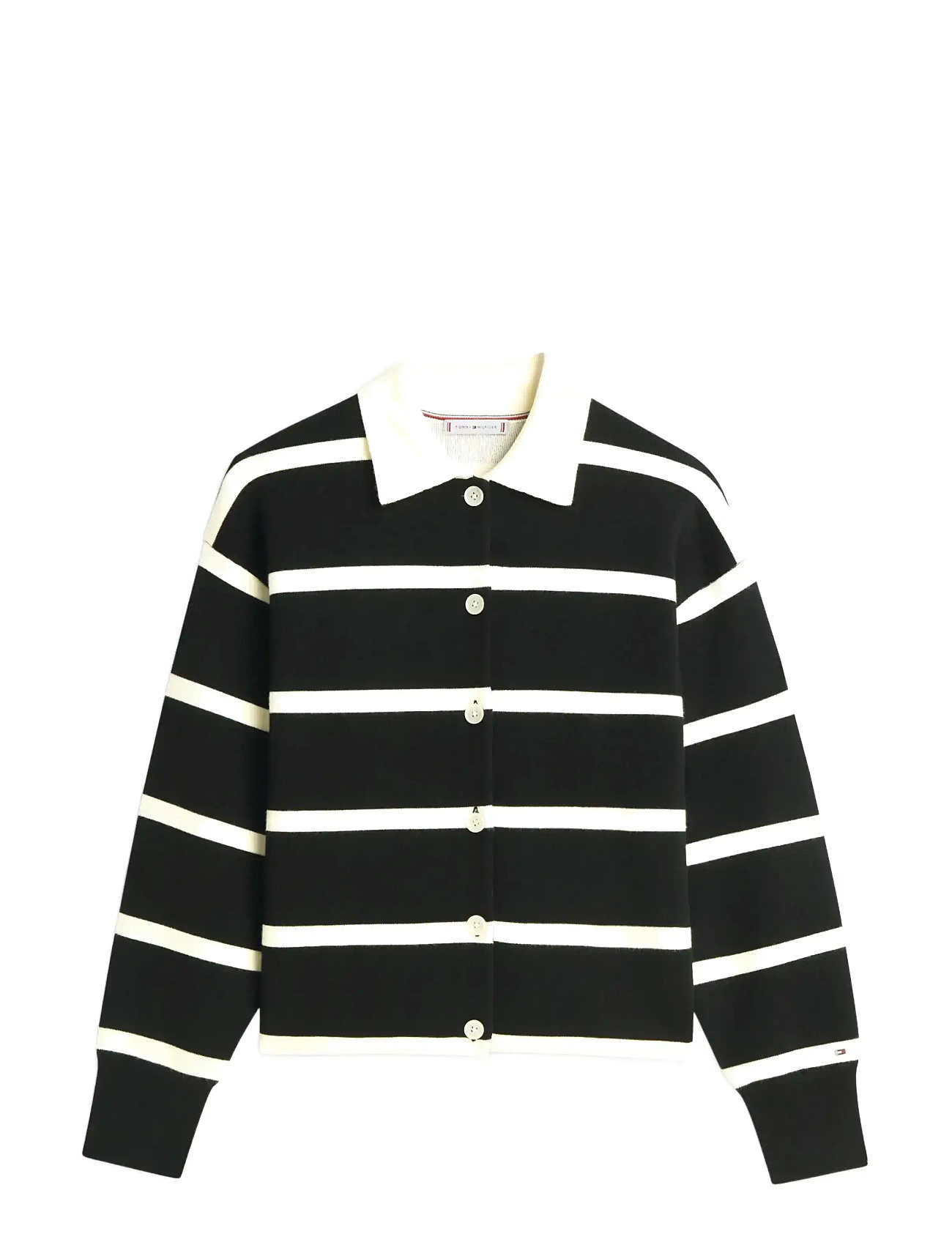 TOMMY HILFIGER Mdrn Rugby Df Ovs Bd Ls Swt Schwarz - L - Damen