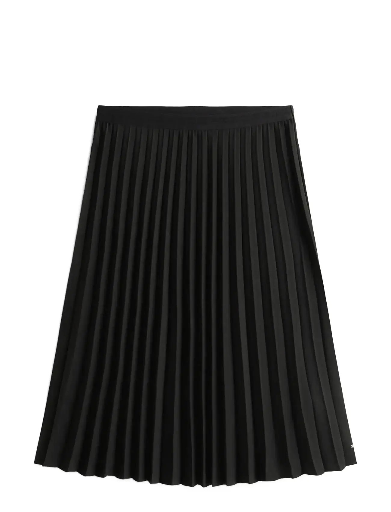 TOMMY HILFIGER Fluid Pleated Pull On Midi Rock Schwarz - 36 - Damen