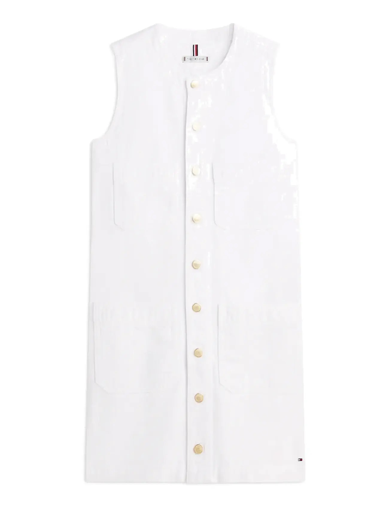 TOMMY HILFIGER Dnm Clr Sl Mini Kleid Weiß - 40 - Damen