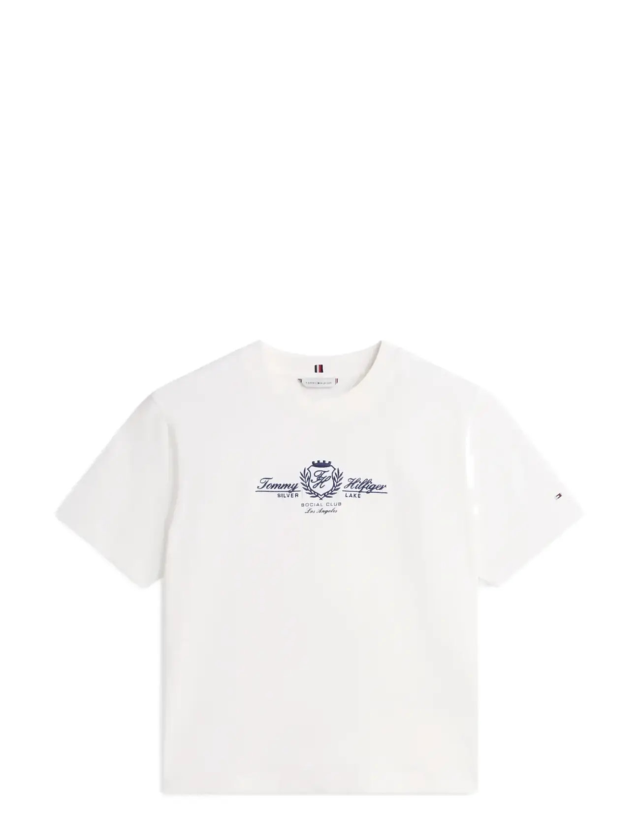 TOMMY HILFIGER Varsity Crest Mdrn C-Nk Ss Tee Cream - S - Damen