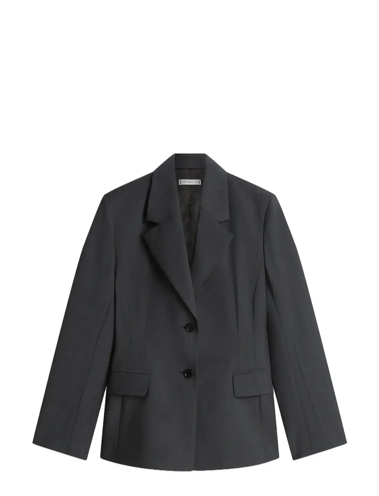 TOMMY HILFIGER Wolle Blend Check Waisted Blazer Grau - 42 - Damen