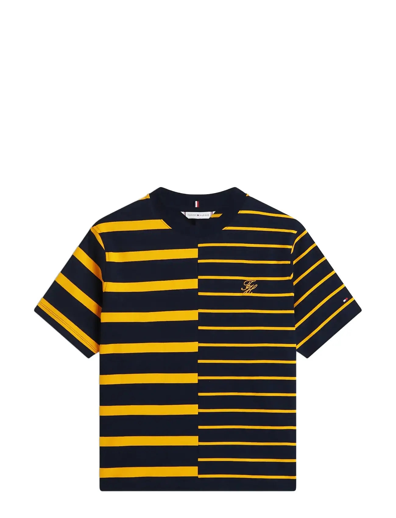 TOMMY HILFIGER Th Stripe Mix Mdrn Ss Tee Patterned - S - Damen