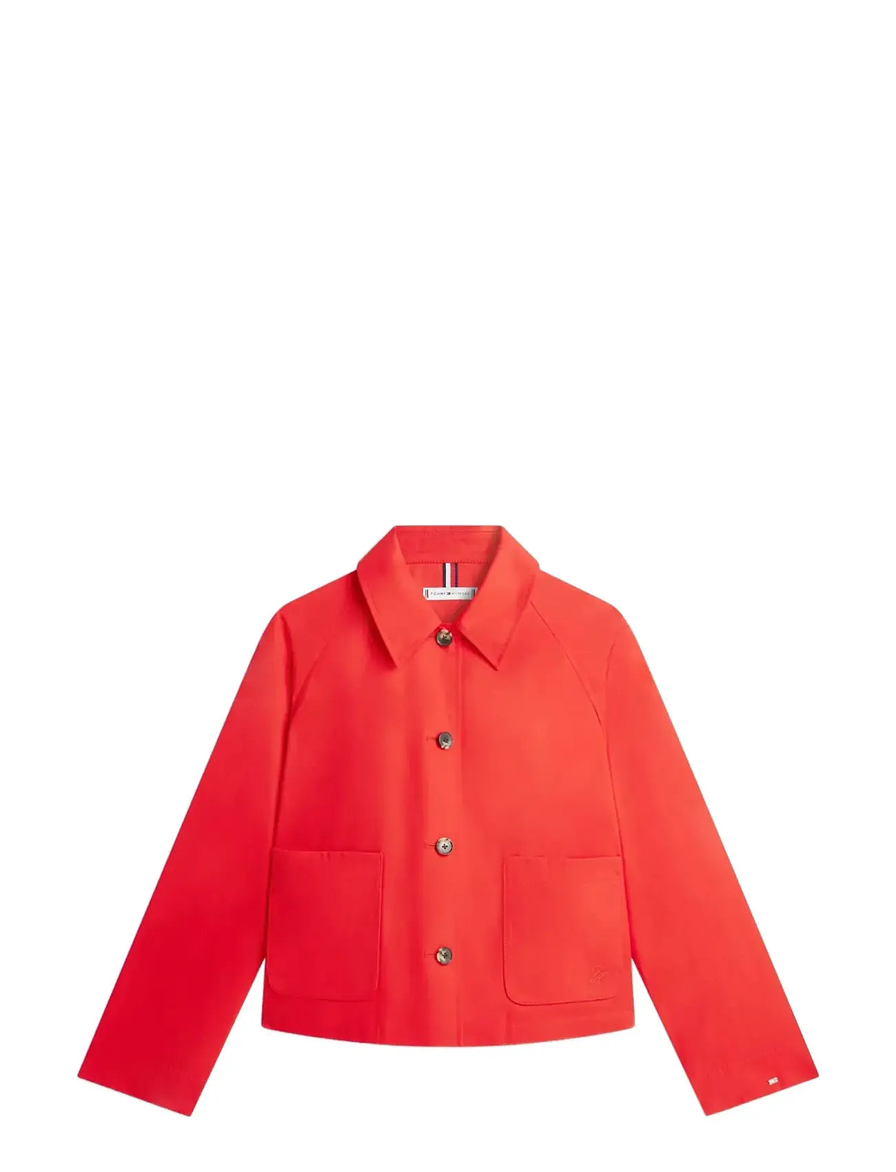 TOMMY HILFIGER Baumwolle Kurz Jacke Rot - XS - Damen