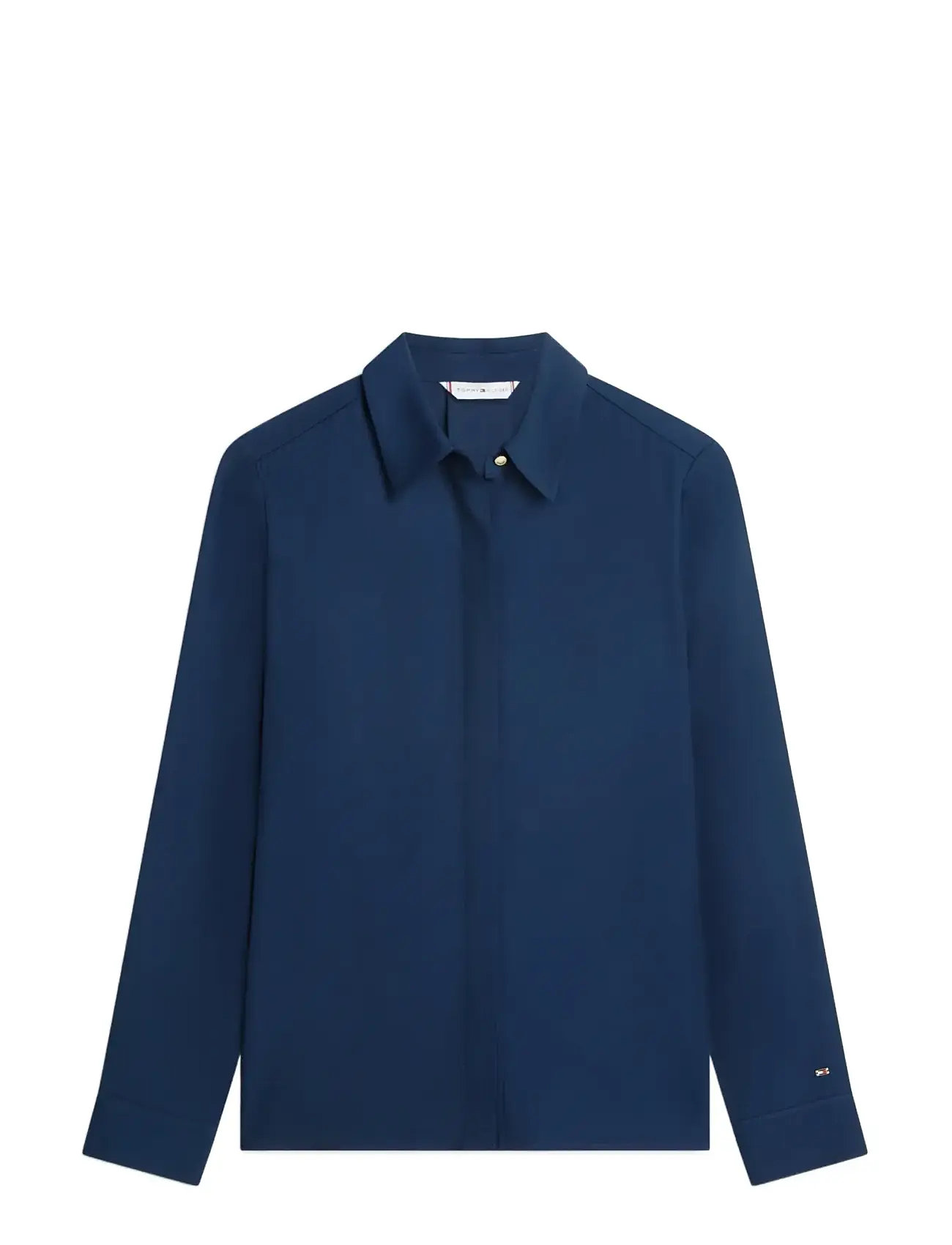 TOMMY HILFIGER Vis Twill Button Up Shirt Navy - 44 - Damen
