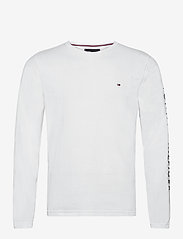TOMMY LOGO LONG SLEEVE TEE - WHITE
