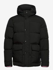 quilted faux fur hooded padded belted puffer coat