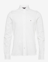 SLIM SOLID KNITTED SHIRT - CUSTOM COLOR WHITE