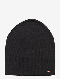 FLAG KNIT BEANIE, BD - BLACK