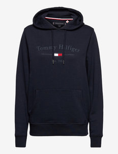 tommy hilfiger basic icon logo hoodie in black