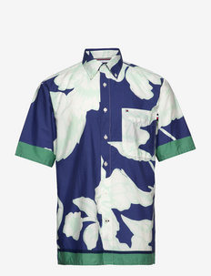 CASUAL STENCIL PRINT SHIRT S/S - kortärmade skjortor - blue / multi