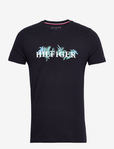 PALM FLORAL TEE - t-shirts med tryck - desert sky