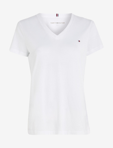 HERITAGE V-NECK TEE - marškinėliai - classic white
