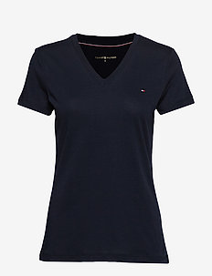 HERITAGE V-NECK TEE - t-shirt & tops - midnight
