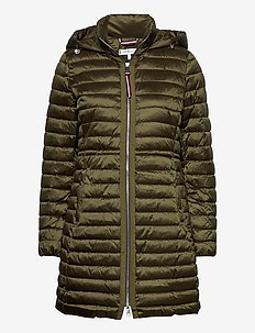 tommy hilfiger jade quilted long jacket