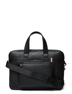 Tommy Hilfiger Central Slim Computer Bag Briefcase in Black Womens Mens Bags Mens Briefcases and laptop bags 