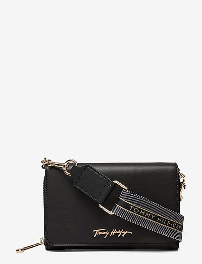 ICONIC TOMMY CROSSOVER SIGN - clutches - black